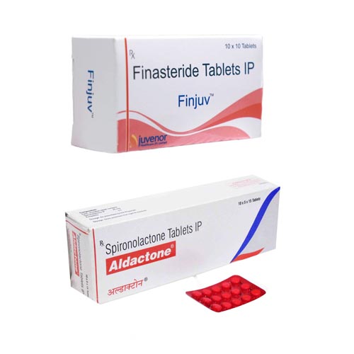핀주브 + 알닥톤 aldactone 25mg (피나스테리드 Finasteride 1mg + 스피로노락톤 spironolactone 100mg)