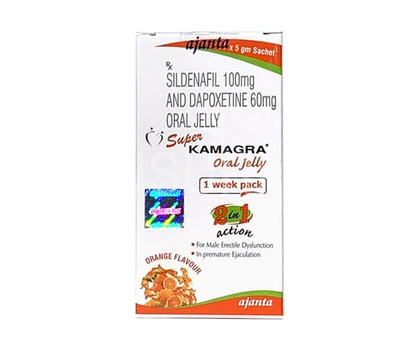 슈퍼카마그라 오랄젤리 (구연산 실데나필 Sildenafil Citrate 100mg + 다폭세틴 Dapoxetine 60mg)