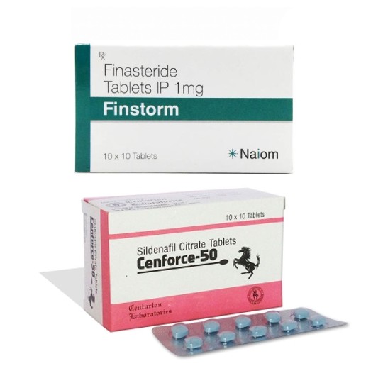 핀스톰 + 센포스 50 ( 피나스테리드 Finasteride 1mg ) + ( 구연산 실데나필 Sildenafil Citrate 50mg )