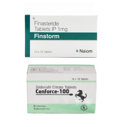 핀스톰 + 센포스 ( 피나스테리드 Finasteride 1mg ) + ( 구연산 실데나필 Sildenafil Citrate 100mg )
