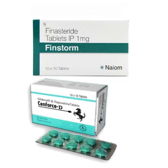 핀스톰 + 센포스 D ( 피나스테리드 Finasteride 1mg ) + ( 구연산 실데나필 + 다폭세틴 Sildenafil Citrate + Dapoxetine 100mg+60mg )