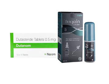 두타놈 + 투게인 5% (두타스테리드 Dutasteride 0.5mg + 미녹시딜 Minoxidil 5%)