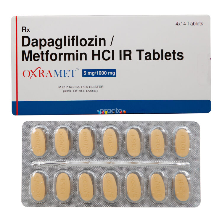 옥스라메트 5/1000mg (다파글리플로진 Dapagliflozin 5mg + 메트포르민 Metformin 1000mg)